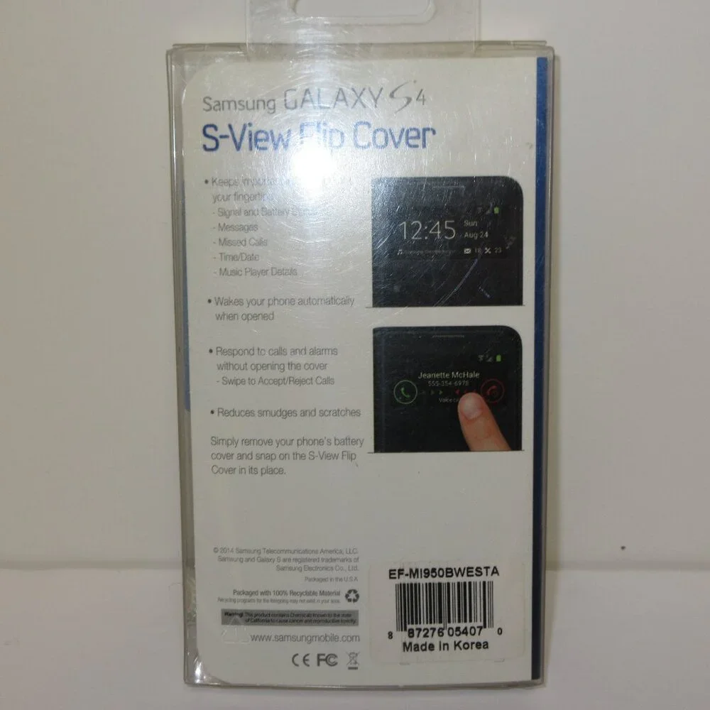Samsung Galaxy S4 Flip Cover Case (Marble White)NEW